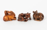 Twelve assorted Japanese carved boxwood netsuke, 20th century, ​​​​​​​the largest 8cm high - 3