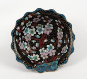 Four assorted Chinese cloisonne vases (two with stands), three napkin rings, four bowls, and a lidded box, 19th and 20th century, (12 items), ​​​​​​​the largest vase 15cm high - 2
