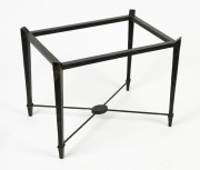An oval papier-m&acirc;ch&eacute; topped tray stand table, 45cm high, 77cm wide, 63cm deep - 2