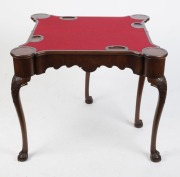 An English mahogany fold-over card table, made in the Georgian II style, late 19th century, 75cm, high, 90cm wide, 43cm deep (86cm open) - 2