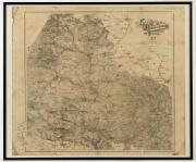 KARTE FÜR DIE HERBSTÜBUNGEN, 29 DIVISION, 1898; together with DER HARZ. Two antique framed German maps. The largest 50 x 60cm overall - 2