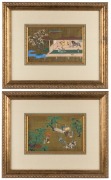 Two Japanese woodblock prints of horse scenes, 20th century, ​​​​​​​15 x 24cm, 37 x 45cm each overall