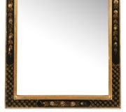 An Italian black and gilt framed mirror in the Chinese Chippendale style, late 20th century, ​​​​​​​103 x 42cm - 3