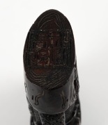 An antique Chinese libation cup, carved buffalo horn, 19th century, ​​​​​​​16.5cm high - 3