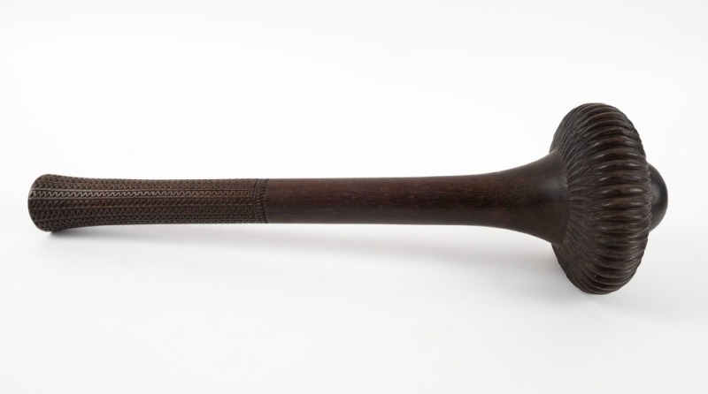 Fijian Origin Instruments ULA TAVATAVA (throwing club), carved wood, Fijian origin, 20th century ...