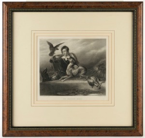 Three antique engravings, attractively mounted with matching frames, 19th century, the largest 56 x 47cm overall