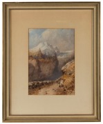 ABRAM LOUIS (LOUIS) BUVELOT (1814-1888), (untitled European landscape), watercolour, signed lower left "L. Buvelot, 1860 (?)", 33 x 23cm, 58 x 47cm - 2