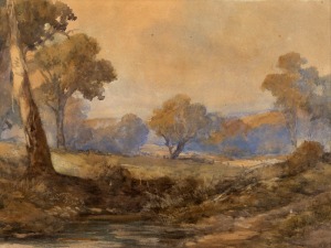 NAYLOR GILL (1872 - 1945), (rural landscape), watercolour, ​​​​​​​signed lower right "Naylor Gill", 37 x 49cm, 60 x 70cm overall