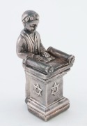 JUDAICA sterling silver statue of a boy reading the Torah, 20th century, stamped "Sterling, 925", 10.5cm high - 2