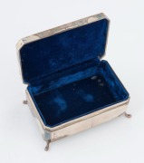 TACK HING Chinese export silver casket with engraved bamboo decoration, interior lined in blue velvet, 19th/20th century, ​​​​​​​6.5cm high, 14cm high, 354 grams including lining - 2