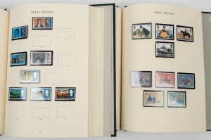 GREAT BRITAIN: 1935 - 1982 collection in two Gibbons "Windsor" album; noted 1935 Jubilee, 1940 Stamp Centenary, 1948 Silver Wedding, QE2 defins to 1/6, non-phos commems, later defins incl Machins, etc. All MUH. Albums in excellent condition.