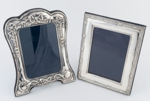 Two silver picture frames, 20th century, 20cm and 18cm high