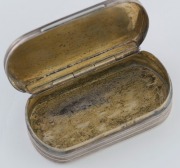 A Georgian silver snuff box with engraved decoration and gilt washed interior, early 19th century, marks rubbed, ​​​​​​​7cm wide, 52 grams - 2