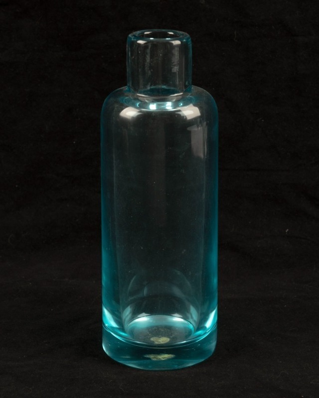 SALIVATI ice blue Murano glass vase, with remains of original label, 24.5cm high.