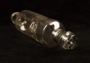 A vintage clear glass rolling pin with capped moulded end, 36cm wide, 8cm diameter. - 2