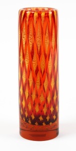 Czechoslovakian art glass vase by JOSEF KARL HOSPODKA, mid 20th century,  ​​​​​​​21.5cm high 