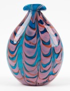 A pink and blue art glass vase, ​​​​​​​25.5cm high - 2