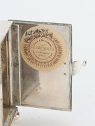 A sterling silver cased miniature carriage clock with platform escapement, ​​​​​​​9.5cm high - 4