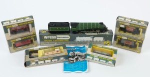 MODEL RAILWAYS: WRENN: OO/HO Scale W2209 4-6-2- Class A4 steam locomotive "Golden Eagle" with tender plus 6 freight cars; all in original boxes. (7 items).