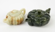Two Chinese jade teapots, unknown age, ​​​​​​​the larger17cm wide - 2