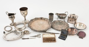 Assorted sterling silver and silver plated items, 19th and 20th century, (qty), 350+ grams silver weight