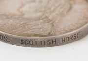 The QUEEN'S SOUTH AFRICA MEDAL with clasps for TRANSVAAL, SOUTH AFRICA 1901 and 1902; named to 41113 TPR G.H. REYNOLDS. SCOTTISH HORSE. Although he served in South Africa with the 2nd Battalion Scottish Horse, Reynolds was one of approximately 250 Austral - 4