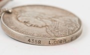 The QUEEN'S SOUTH AFRICA MEDAL with clasps for CAPE COLONY, ORANGE FREE STATE, and TRANSVAAL; named to 4358 L. CORPL. G. MURRAY. 14th HUSSARS.The 14th (King's) Hussars took part in all the battles leading up to the Relief of Ladysmith (Sept.1900). They we - 3