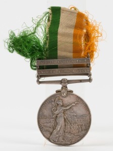 The KING'S SOUTH AFRICA MEDAL with clasps for SOUTH AFRICA 1901 and SOUTH AFRICA 1902; named to 10029 DVR: H. DAVIS. A.S.C.