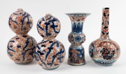 Four assorted antique Chinese Imari porcelain vases including two double gourd shaped examples, Qing Dynasty, 19th century, ​​​​​​​the largest 28cm high - 2