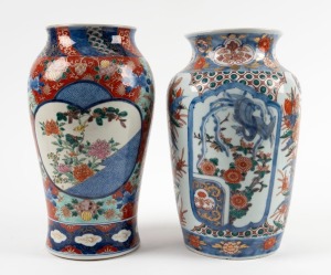 Two Japanese Imari porcelain vases, Meiji period, 19th/20th century, 30cm and 31cm high