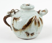 A Chinese porcelain teapot with bear spout and floral handle, Qing Dynasty, late 19th century, ​​​​​​​11.5cm high - 2