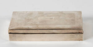A Chinese silver box, early 20th century, 2.5cm high, 13.5cm wide and 8cm deep