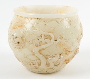 A Chinese mutton jade vase, 19th/20th century, 14cm high