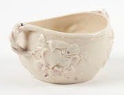 BELLEEK antique Irish porcelain bowl with leaf and berry decoration, 19th century, black factory mark to base, 7cm high, 15.5cm wide - 2