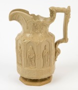 An antique English pottery apostle jug, 19th century, with Royal Warrant seal mark to base, 21cm high