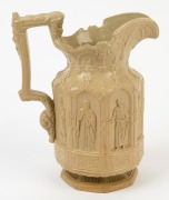 An antique English pottery apostle jug, 19th century, with Royal Warrant seal mark to base, 21cm high - 3