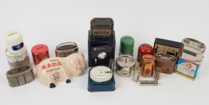 MONEYBOXES, group of predominantly metal and ceramic vintage examples, 20th century, (21 items), ​​​​​​​the largest 13cm high