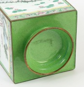 A Peking enamel square form vase, 20th century, ​​​​​​​37cm high - 3