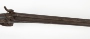 An antique muzzle load percussion cap fowler with ornately carved stock, 19th century, 117cm long - 2