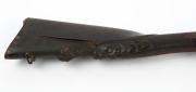 An antique muzzle load percussion cap fowler with ornately carved stock, 19th century, 117cm long - 4