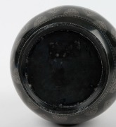 An Indian bidri ware water vessel, iron with silver inlay, 20th century, 22.5cm high - 2