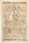 Thirteen assorted Tibetan and Nepalese woodblock prints on rice paper, ​​​​​​​the largest 85 x 57cm - 6
