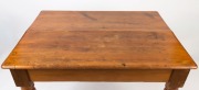 An antique pine campaign table with detachable screw mount legs, 19th century, 76cm high, 122cm wide, 90cm deep - 2