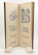 SUPERIOR MANUFACTURER antique English printing samples housed in an impressively long volume, 19th/20th century, ​​​​​​​91 x 33cm - 2