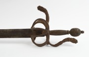 A replica sword with ornate basket hilt, mid 20th century, 107cm long - 2