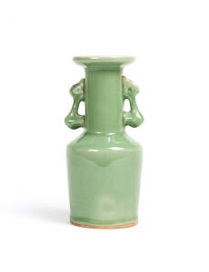 A Chinese celadon glazed mallet jar, 20th century, 22.8cm high