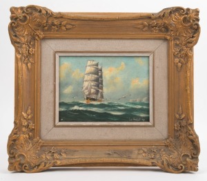 Assorted paintings, artworks and hand-painted map, 19th and 20th century, (5 items), the largest 49 x 26cm overall