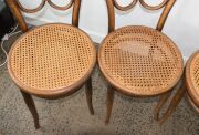 A set of six antique bentwood dining chairs. Note: Some re-caned and some bearing original label "J. & J. Kohn. Austria" - 3