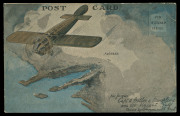 Aerophilately & Flight Covers: 6 Aug.1919 (AAMC.21e) Adelaide - Minlaton Flights Harry Butler souvenir postcard with printed message re. Unley Aviation Day at the Unley Oval; unused. Cat.$650. - 2
