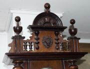 GUSTAV BECKER spring driven Vienna regulator wall clock in walnut case, late 19th century, 97cm high - 2